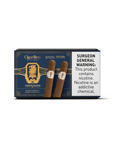 UnderCrown Shade Gran Toro Cigar With Personal Humidor by CigarBros (Box of 5)