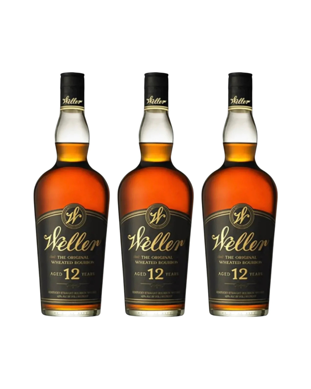 W. L. Weller 12 Year Old Kentucky Straight Wheated Bourbon Whiskey Bundle 750ml 3-Pack