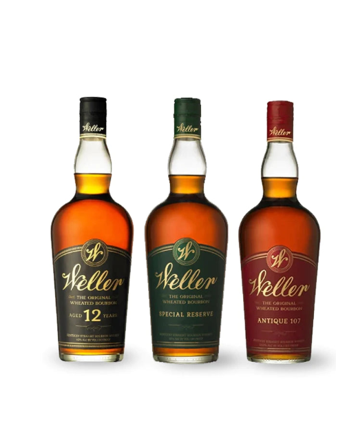 WL Weller Antique 107 Bourbon, Weller 12 year & Weller Special Reserve Bundle Pack