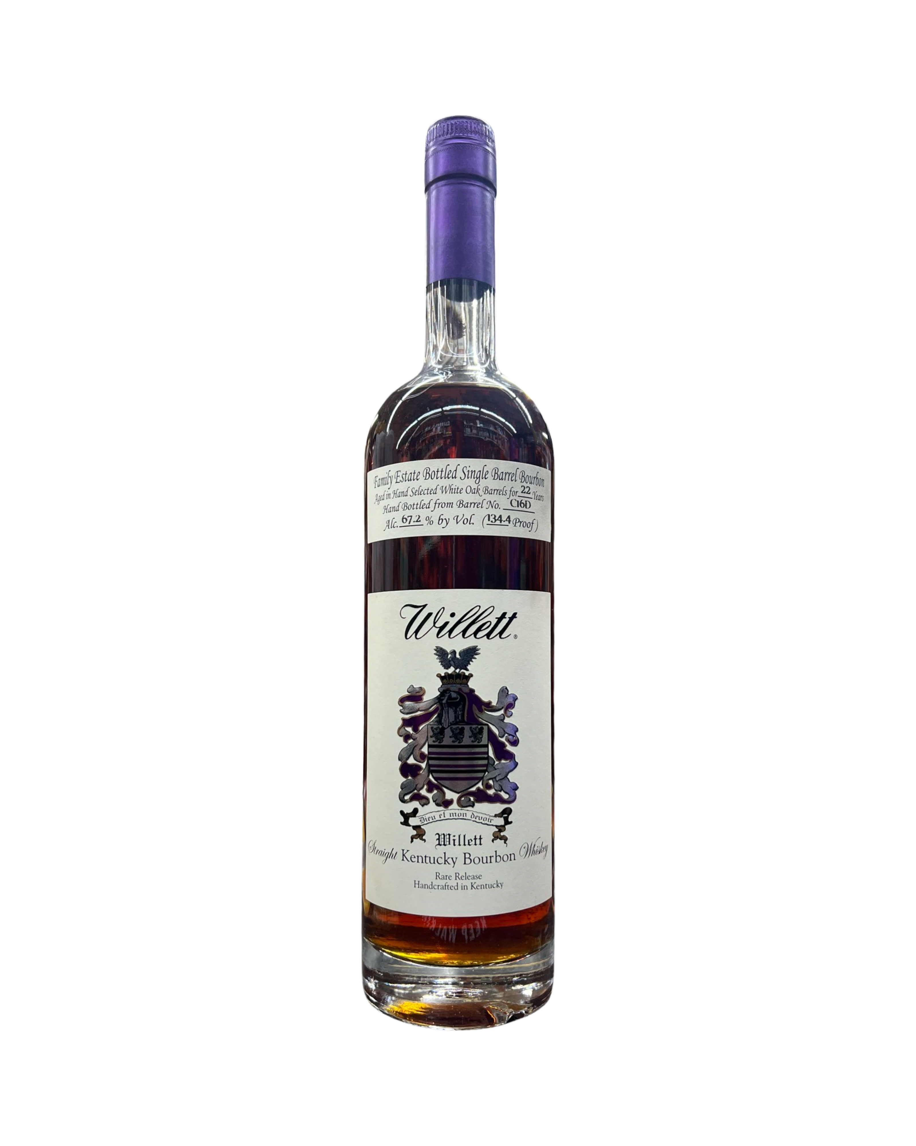 Willett Family Estate Bottled Single Barrel 22 Year Old Barrel No. C16D Kentucky Straight Bourbon Whiskey