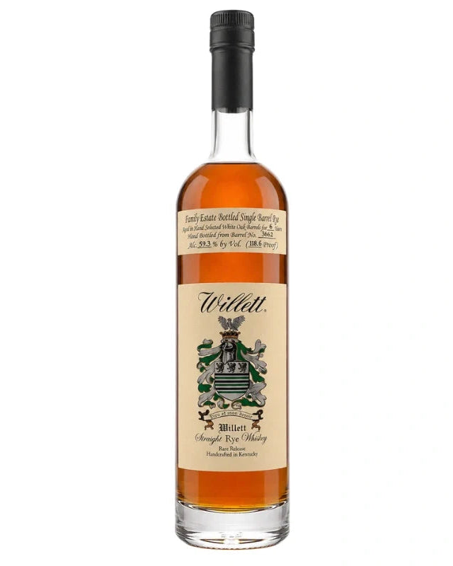Willett Family Estate Single Barrel 6 Year Old  Barrel No. 3662 118.6 Proof Celebrity Shot Kentucky Straight Rye Whiskey