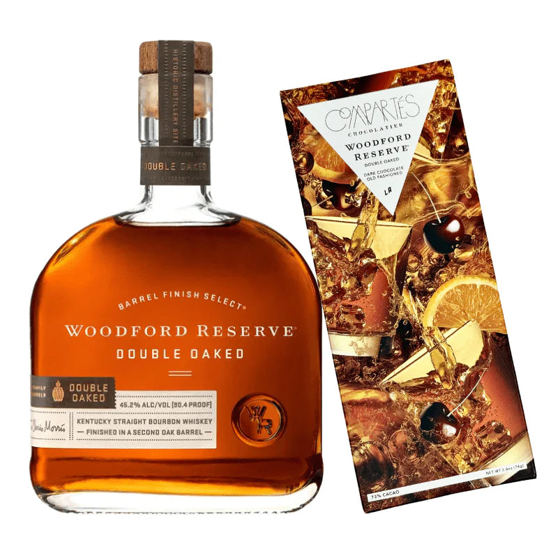 Woodford Reserve Double Oaked Kentucky Straight Bourbon Whiskey With Compartés Chocolate Box