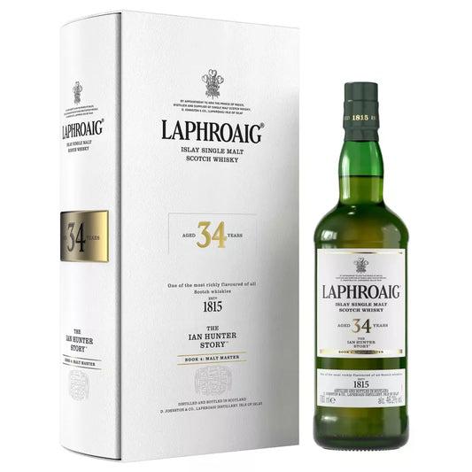 Laphroaig The Ian Hunter Story Islay Single Malt Scotch Whiskey Book 4 34 year old