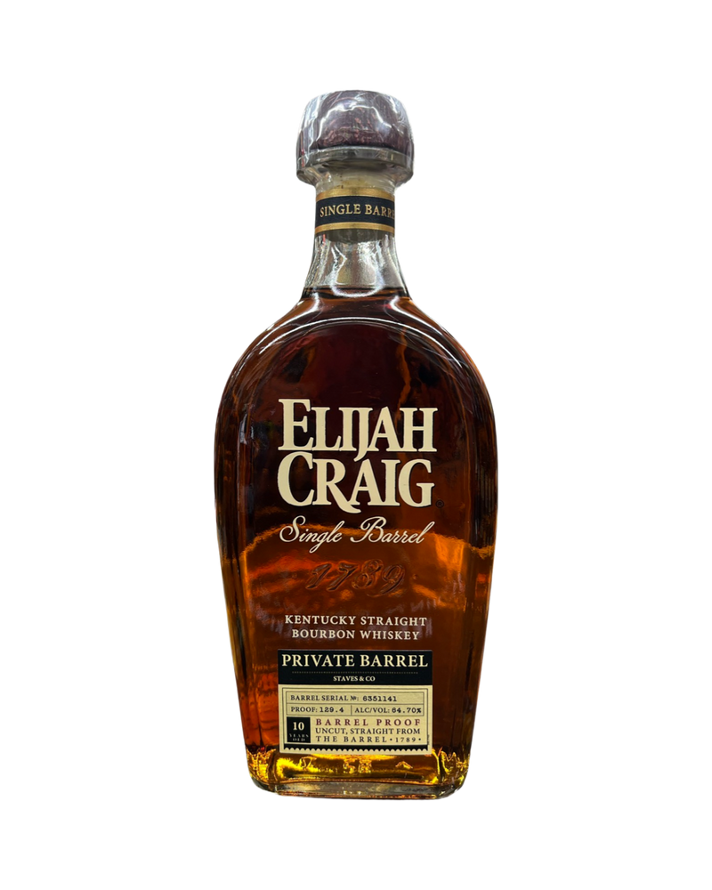 Elijah Craig Single Barrel Pick (Exclusive for Staves & Co) 750ml
