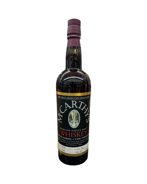 McCarthy's Oregon Whiskey 6 YEAR SINGLE MALT CASK SINGLE BARREL Select By Seven Grand Whiskey Bar 116.5 Proof