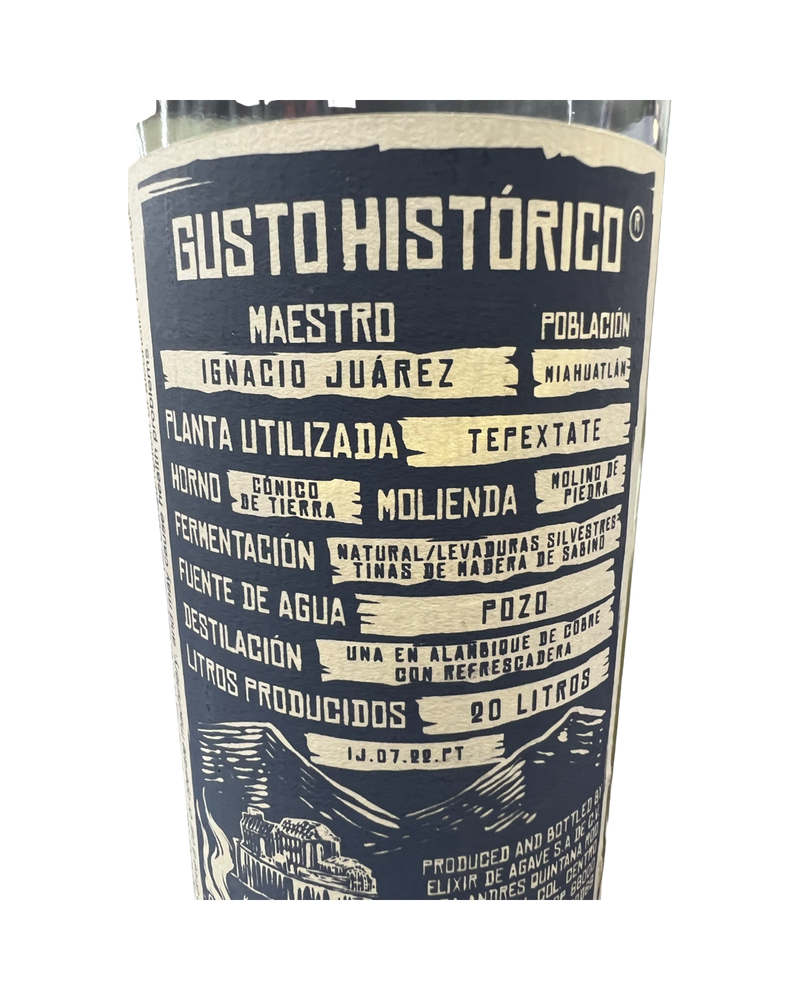 Gusto Historico Ignacio Juárez Puntas Tepeztate 59.9% ABV 750ML
