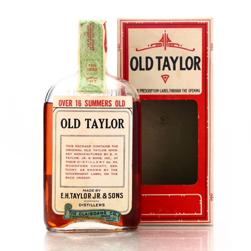 Old Taylor 1917 Bottled in Bond 16 Year Old Pint / Prohibition Era Bottling
