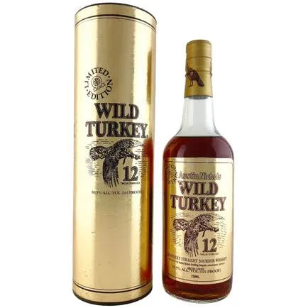 1993 Wild Turkey 12 Year Old Cheesy Gold Foil Kentucky Straight Bourbon Whiskey 750ml