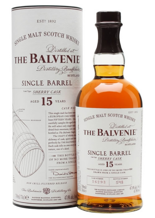 Balvenie Single Barrel 15 Year Old Single Malt Scotch Whisky 750ml