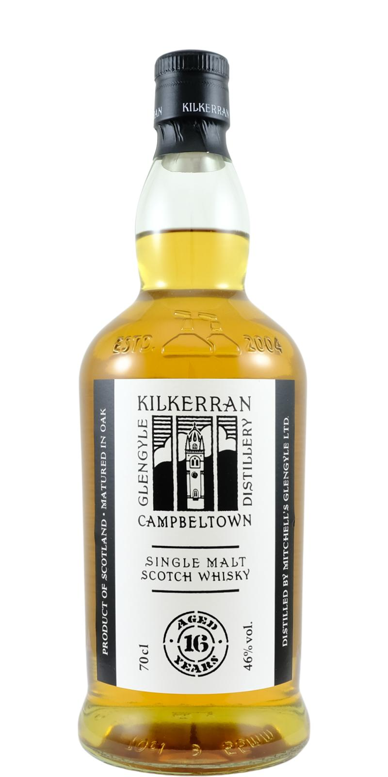 Kilkerran Aged 16 Years Single Malt Scotch Whiskey 750Ml