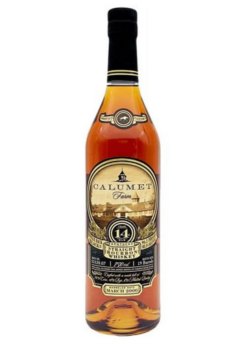 Calumet Farm 14 Year Old Single Rack Black Kentucky Straight Bourbon Whiskey 750ML