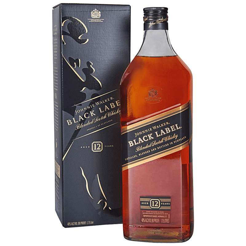 Johnnie Walker Black Label Blended Scotch Whisky, 1.75 L