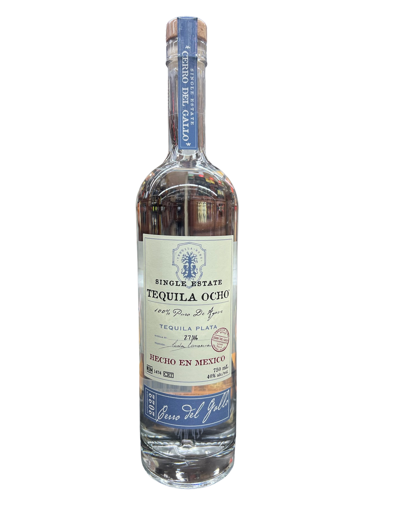 Tequila Ocho Plata Single Estate Cerro Del Gallo 750ml – El Cerrito Liquor