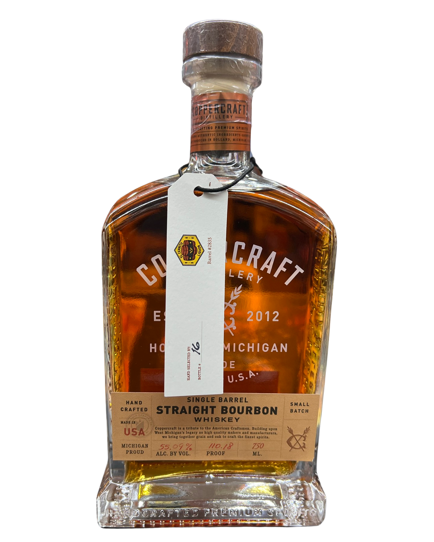 Coppercraft Single Barrel Straight Bourbon EL Cerrito Store Pick 9 Yea