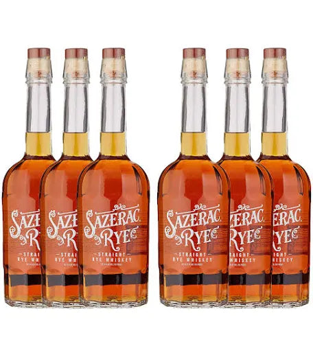 Sazerac Straight Rye Whiskey Full Case Bundle 6-Pack