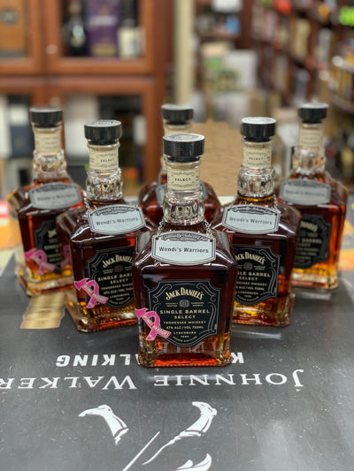 JACK DANIELS SINGLE BARREL+ BOUGIE HAND RCK DORÉE - CADEAU