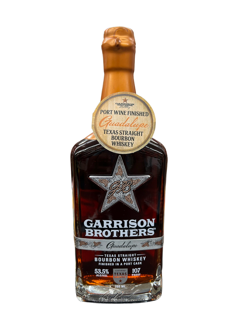 GARRISON BROTHERS Guadalupe Finished In a Port Cask Texas Straight Bourbon Whiskey 750ml