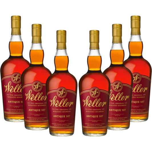 W. L. Weller Old Weller Antique 107 Kentucky Straight Wheated Bourbon Whiskey 6 Pack