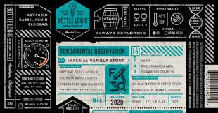 2020 Bottle Logic Brewing 'Fundamental Observation' Imperial Vanilla Stout Beer 500ml