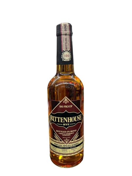 Rittenhouse Rye Bottle In Bond Single Barrel El Cerrito Liquor Store Pick Rye Whiskey