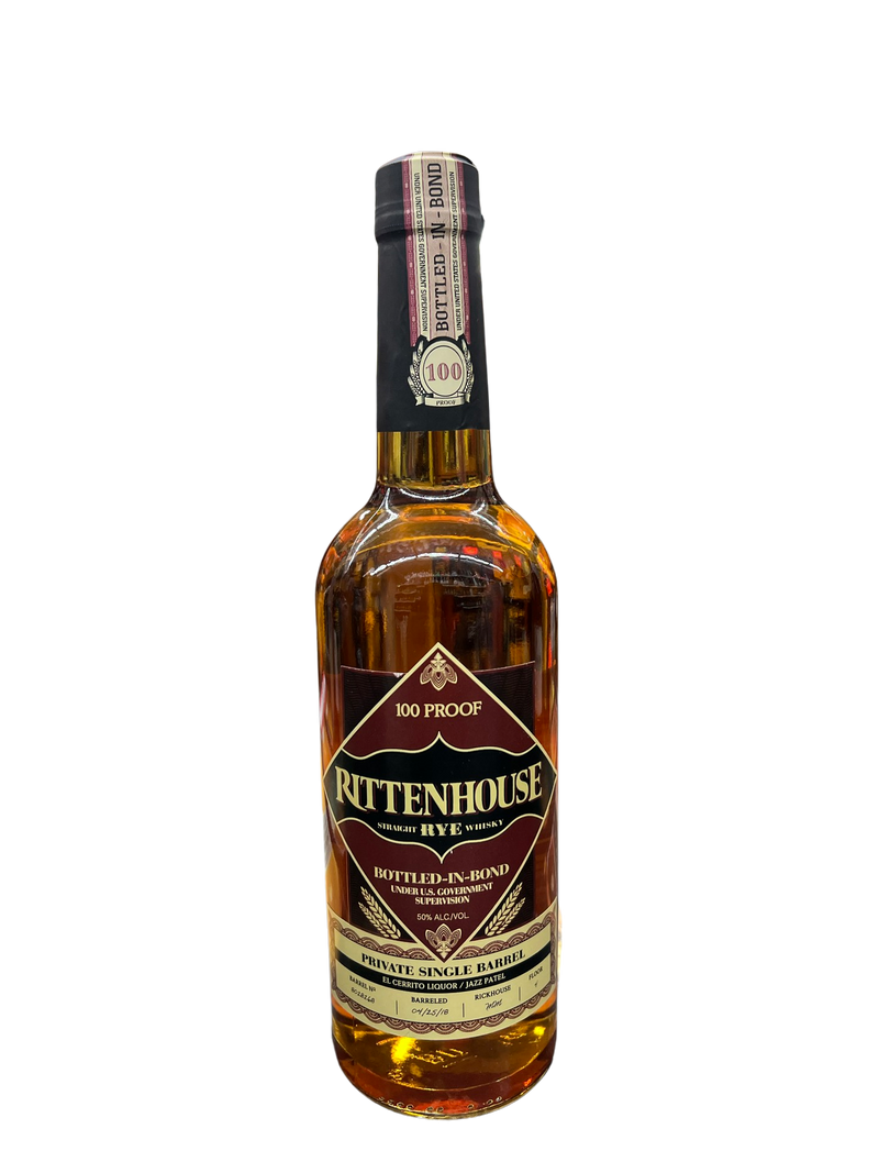Rittenhouse Rye Bottle In Bond Rye Single Barrel (EL Cerrito Liquor Exclusive)