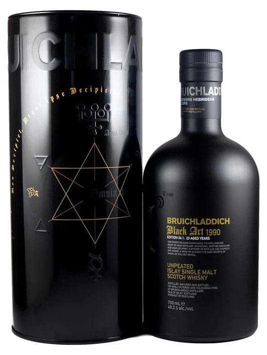 Bruichladdich 23 Year Old 1990 Black Art 4th Edition Unpeated Single Malt Scotch Whisky