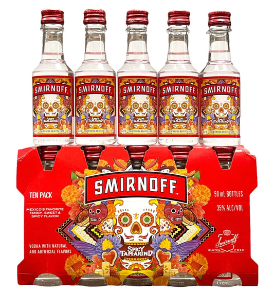 Smirnoff Spicy Mini Shots Tamarind Vodka 50ml Bottle 10-Pack