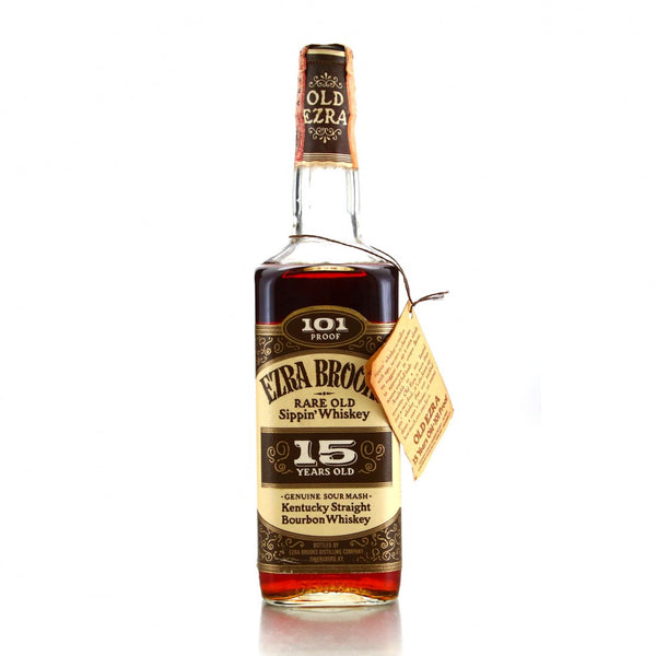 1981 Ezra Brooks 15 Year Old Single Barrel Kentucky Bourbon Whiskey 750ml