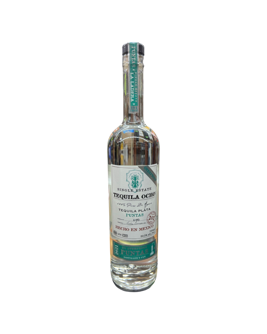 Tequila Ocho Puntas Single Estate Plata Overproof Tequila 750ml – El ...