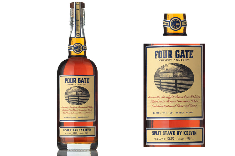 Four Gate Whiskey Company Kentucky Straight Bourbon Whiskey finished in  Split Stave casks by Kelvin