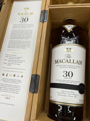 Macallan Sherry Oak 30 Year Old Single Malt Scotch Whisky 750ml