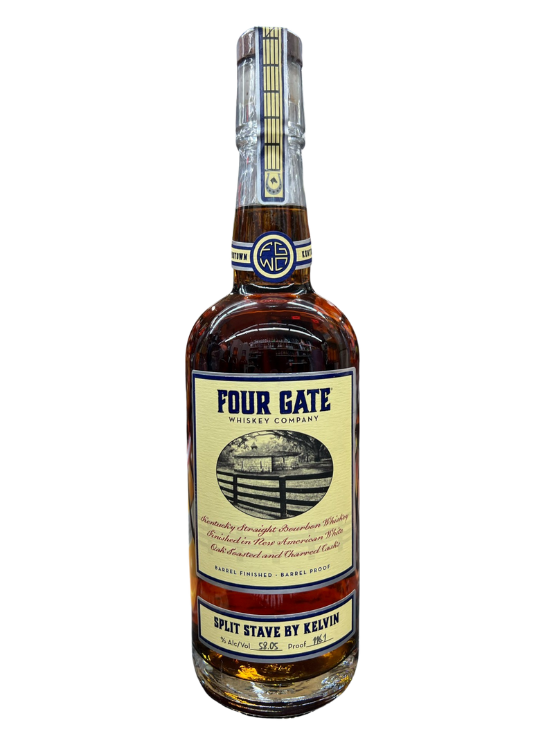 Four Gate Whiskey Company Kentucky Straight Bourbon Whiskey finished in  Split Stave casks by Kelvin