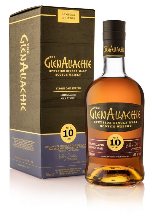 GlenAllachie Chinquapin Virgin Oak Finish 10 Year Old Single Malt Scotch Whisky 700ml