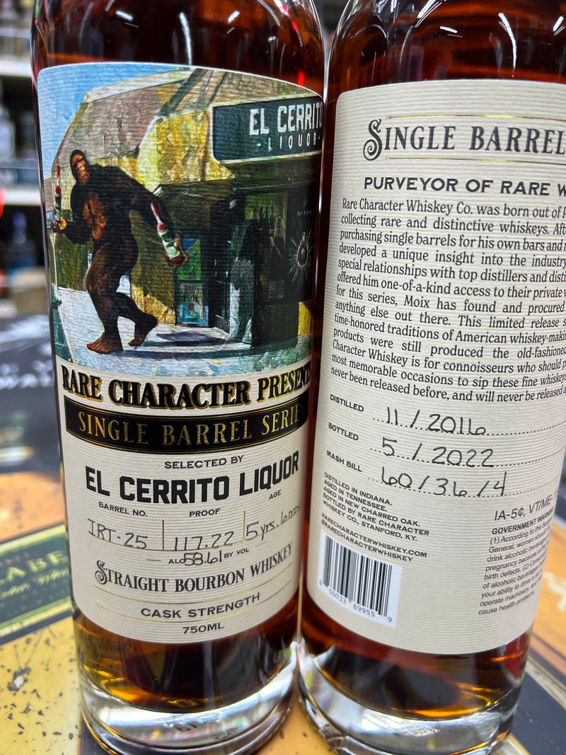 Rare Character Single Barrel El Cerrito Liquor Pick Limit 2